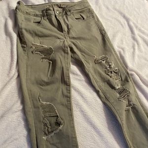 American Eagle Light Green Skinny Pants